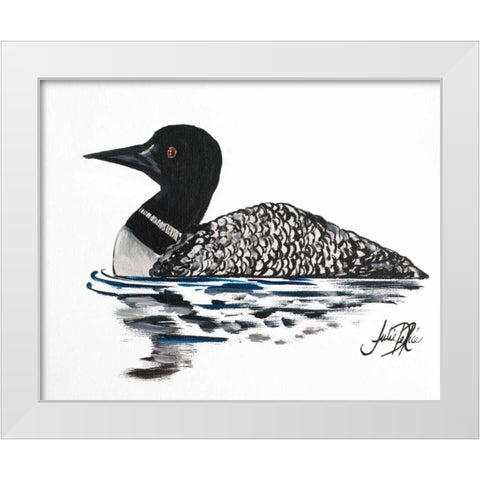 A Day Beside The Lake I White Modern Wood Framed Art Print by DeRice, Julie