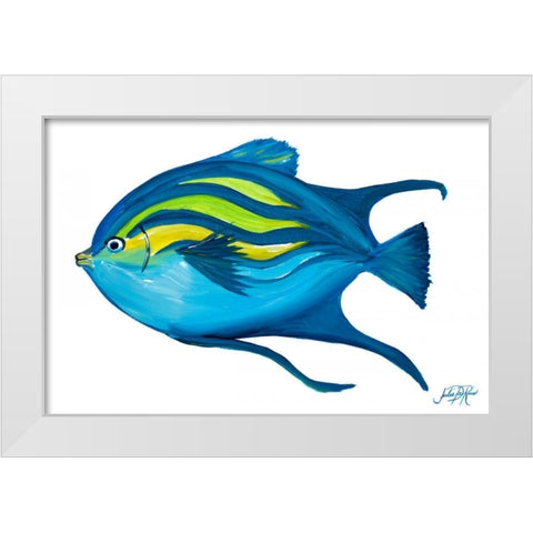 Fishy II White Modern Wood Framed Art Print by DeRice, Julie