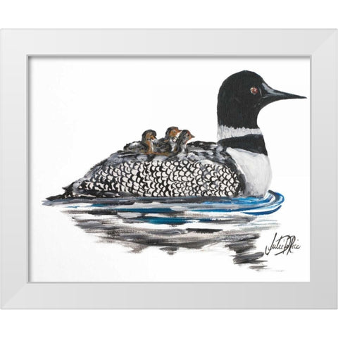 A Day Beside The Lake III White Modern Wood Framed Art Print by DeRice, Julie
