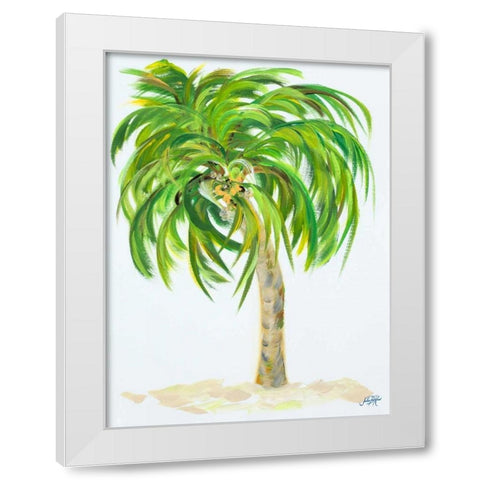 Palm Days III White Modern Wood Framed Art Print by DeRice, Julie
