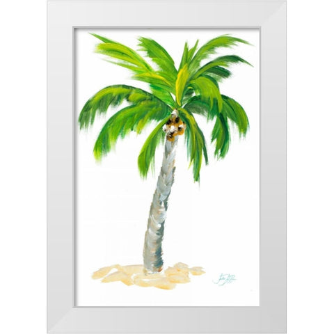 Palm Days V White Modern Wood Framed Art Print by DeRice, Julie