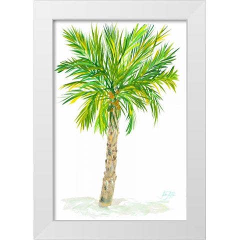 Palm Days VII White Modern Wood Framed Art Print by DeRice, Julie