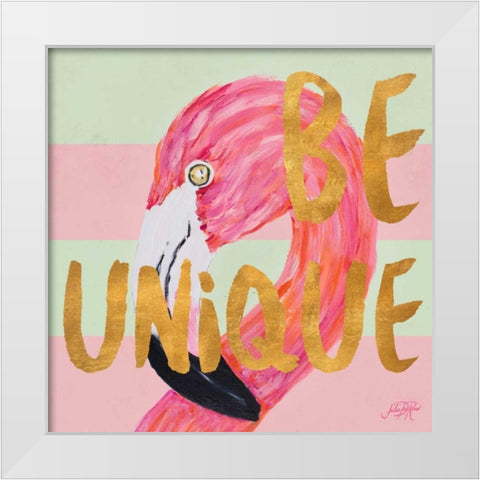 Be Wild and Unique I White Modern Wood Framed Art Print by DeRice, Julie