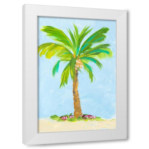 Palm Days II White Modern Wood Framed Art Print by DeRice, Julie