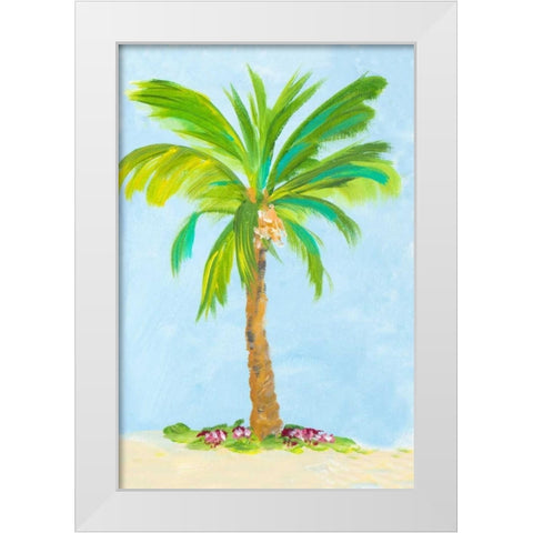 Palm Days II White Modern Wood Framed Art Print by DeRice, Julie