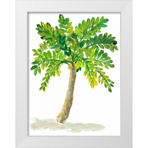 Palm Days IV White Modern Wood Framed Art Print by DeRice, Julie