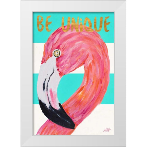 Be Unique White Modern Wood Framed Art Print by DeRice, Julie