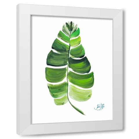 Giant Palm Leaf II White Modern Wood Framed Art Print by DeRice, Julie