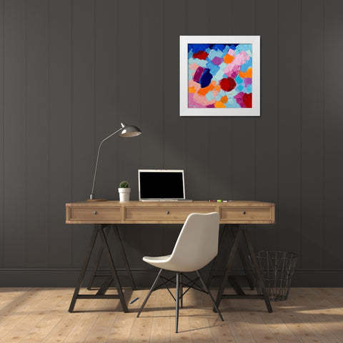 Flower Amoebic Party II White Modern Wood Framed Art Print by Coolick, Ann Marie