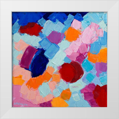 Flower Amoebic Party II White Modern Wood Framed Art Print by Coolick, Ann Marie
