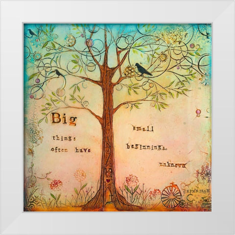 Big Things White Modern Wood Framed Art Print by Kinnison, Carolyn