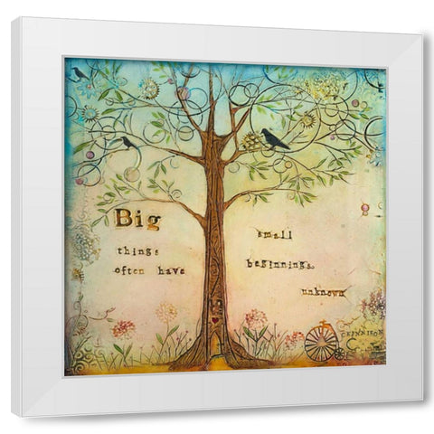 Big Things I White Modern Wood Framed Art Print by Kinnison, Carolyn