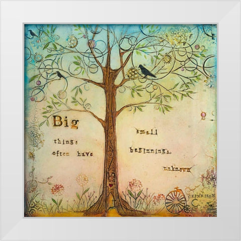 Big Things I White Modern Wood Framed Art Print by Kinnison, Carolyn