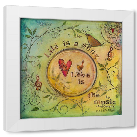 Peace Comes from Within II White Modern Wood Framed Art Print by Kinnison, Carolyn