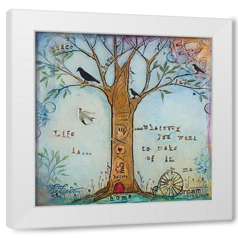 Big Things II White Modern Wood Framed Art Print by Kinnison, Carolyn