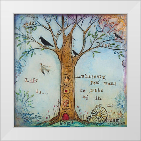 Big Things II White Modern Wood Framed Art Print by Kinnison, Carolyn