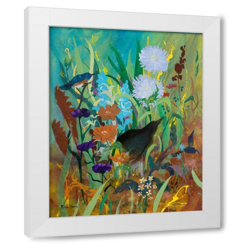 Growing Garden White Modern Wood Framed Art Print by Maria, Robin