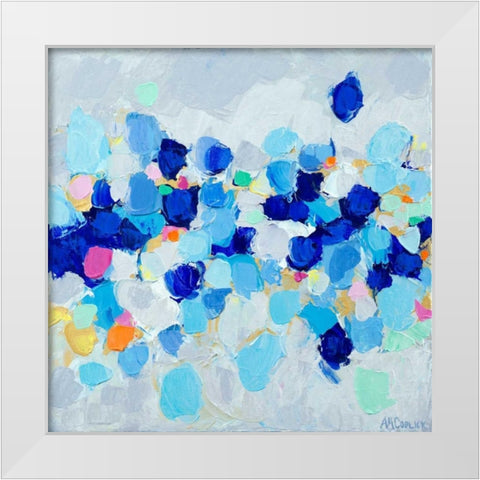 Amoebic Party I White Modern Wood Framed Art Print by Coolick, Ann Marie