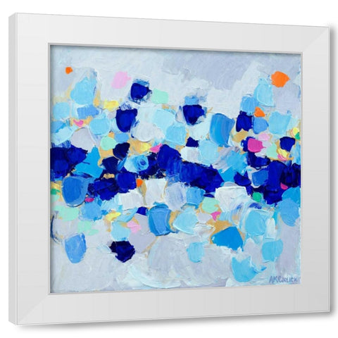 Amoebic Party II White Modern Wood Framed Art Print by Coolick, Ann Marie