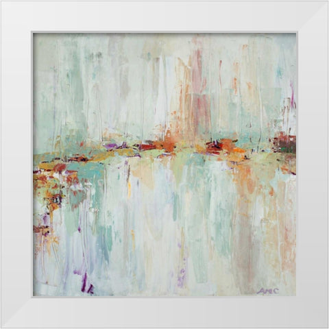 Abstract Rhizome Square White Modern Wood Framed Art Print by Coolick, Ann Marie