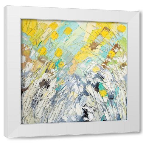 February Blooms White Modern Wood Framed Art Print by Coolick, Ann Marie