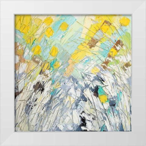February Blooms White Modern Wood Framed Art Print by Coolick, Ann Marie