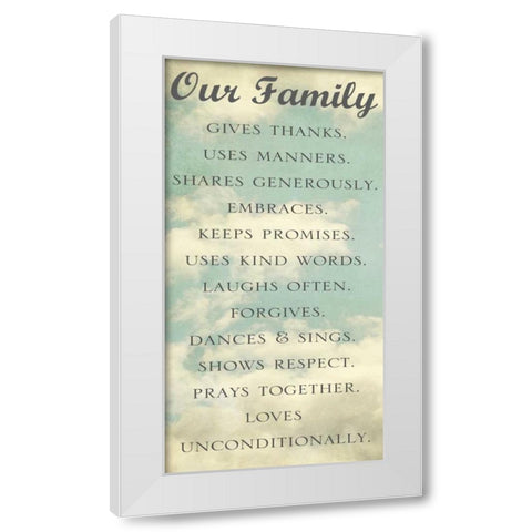 Our Family White Modern Wood Framed Art Print by Gardner, Sarah