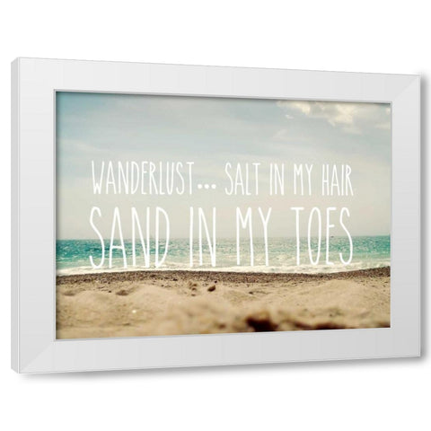 Sand in My Toes White Modern Wood Framed Art Print by Gardner, Sarah