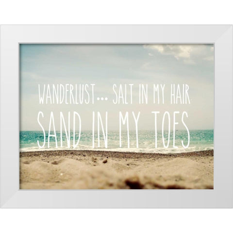 Sand in My Toes White Modern Wood Framed Art Print by Gardner, Sarah