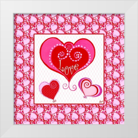 Art for the Heart III White Modern Wood Framed Art Print by Metz, Andi