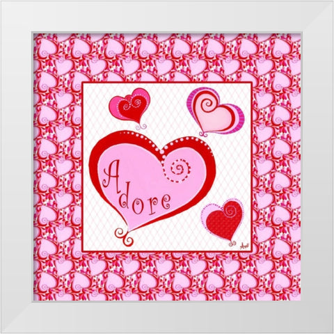 Art for the Heart I White Modern Wood Framed Art Print by Metz, Andi