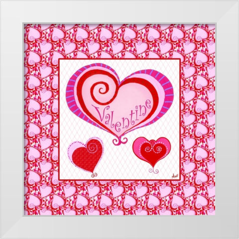 Art for the Heart II White Modern Wood Framed Art Print by Metz, Andi