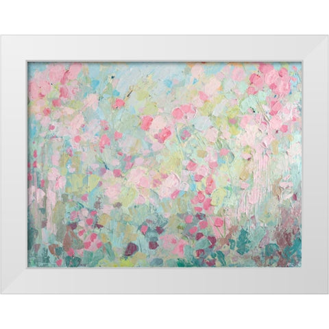 Dancing Sakura Tree White Modern Wood Framed Art Print by Coolick, Ann Marie