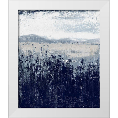 Indigo Contemporary I White Modern Wood Framed Art Print by Pinto, Patricia