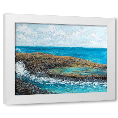 Conchi Pool White Modern Wood Framed Art Print by Coolick, Ann Marie