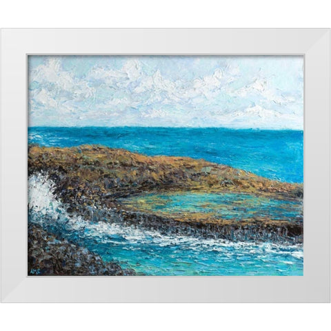 Conchi Pool White Modern Wood Framed Art Print by Coolick, Ann Marie