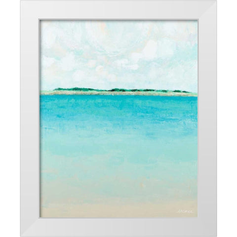 Baby Beach White Modern Wood Framed Art Print by Coolick, Ann Marie
