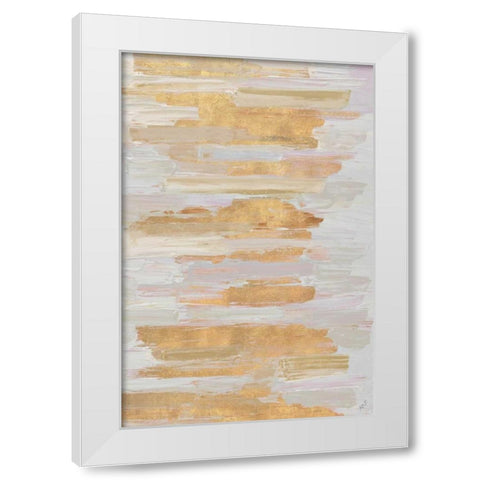 Gold Rhizome White Modern Wood Framed Art Print by Coolick, Ann Marie