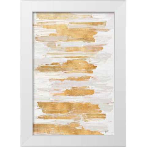 Gold Rhizome White Modern Wood Framed Art Print by Coolick, Ann Marie