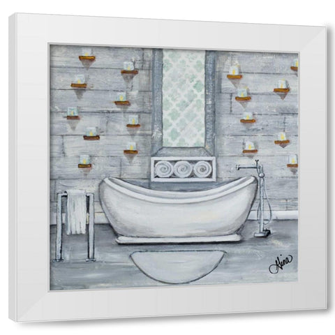 Grey Bath II White Modern Wood Framed Art Print by Ritter, Gina