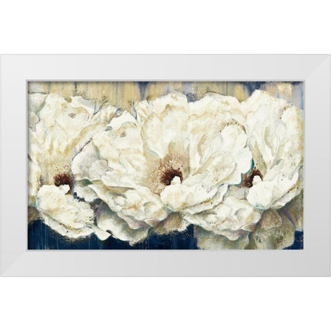 Zuzu Peony Rectangle White Modern Wood Framed Art Print by Pinto, Patricia