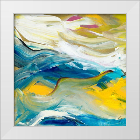 Color of Cadence Square I White Modern Wood Framed Art Print by Loreth, Lanie