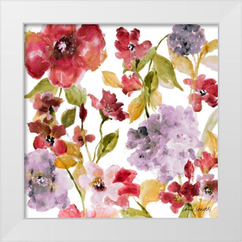 De la Vie Square I White Modern Wood Framed Art Print by Loreth, Lanie