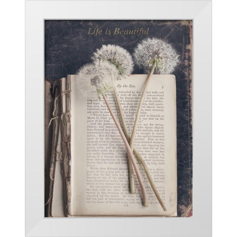 Life is Beautiful White Modern Wood Framed Art Print by Gardner, Sarah