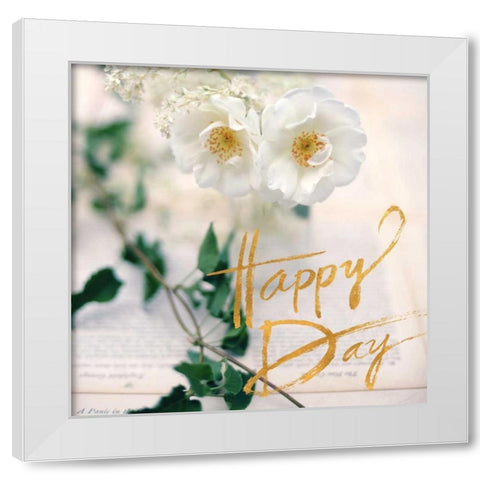Happy Days White Modern Wood Framed Art Print by Gardner, Sarah