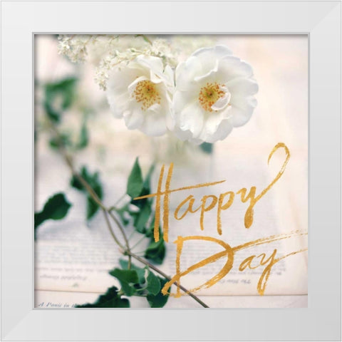 Happy Days White Modern Wood Framed Art Print by Gardner, Sarah