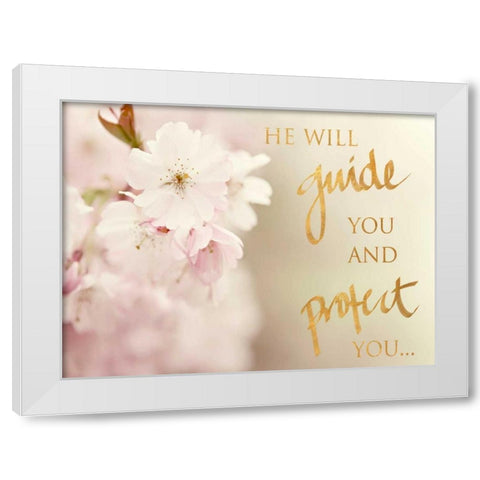 He Will Guide You White Modern Wood Framed Art Print by Gardner, Sarah