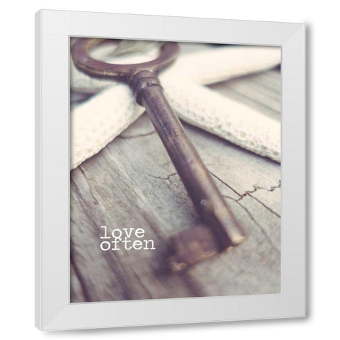 Love Often White Modern Wood Framed Art Print by Saghini, Lisa Hill