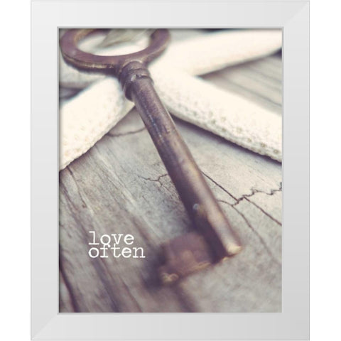 Love Often White Modern Wood Framed Art Print by Saghini, Lisa Hill