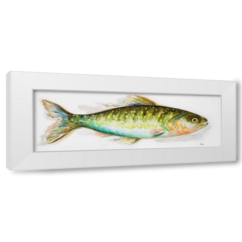 Watercolor Fish II White Modern Wood Framed Art Print by Pinto, Patricia